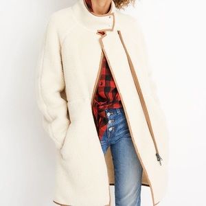 Madewell Sherpa cocoon coat size small